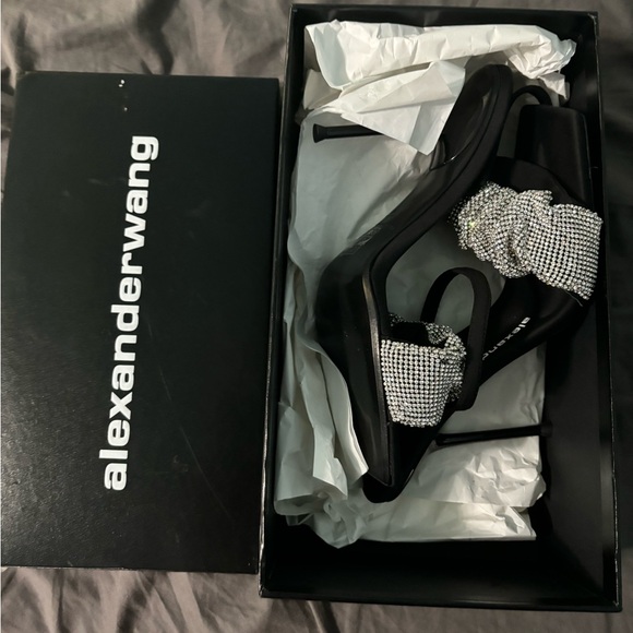 Alexander Wang Crystal Scrunchie Julie Sandals Women's - Picture 5 of 5